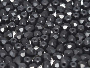 Fire Polished 3 mm Jet Mat 100 St