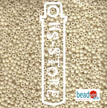 11/0 SEED BEAD-APRX 23 GM MATTE OPAQUE CREAM