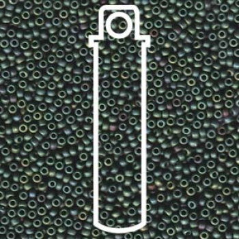 11/0 SEED BEAD-APX 23.0GM FANCY FROSTED LEAF GREEN MULTI