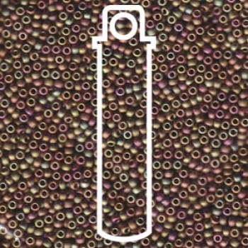 11/0 SEED BEAD-APX 23.5GM MATTE MET KHAKI IRIS