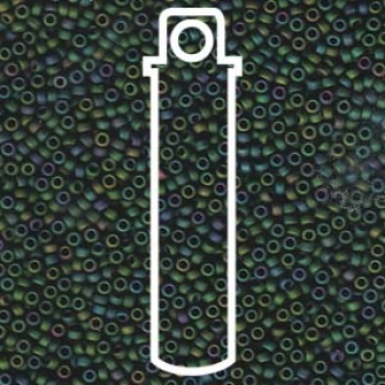 11/0 SEED BEAD-APRX 24GMS MATTE MET DK GREEN IRIS #2066