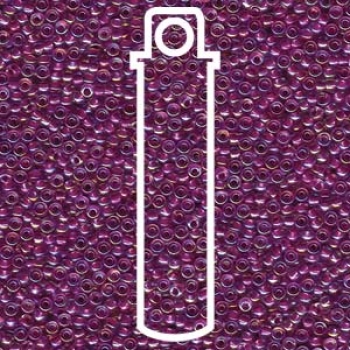 11/0 SEED BEAD-APRX 24GMS RASPBERRY LINED CRYS AB