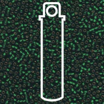 11/0 SEED BEAD-APRX 24GMS MATTE S/L DK EMERALD