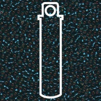 11/0 SEED BEAD-APRX 24GMS S/L TRANSPARENT DARK TEAL