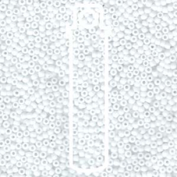 11/0 SEED BEAD-APX 23.5GM MATTE OPAQUE WHITE
