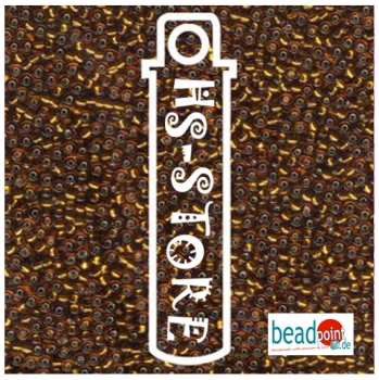 11/0 SEED BEAD-APRX 23GMS SILVER LINED TOPAZ
