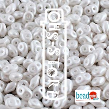 SUPERDUO 2.5X5MM PEARL SHINE WHITE --APRX 22.5GM/TB