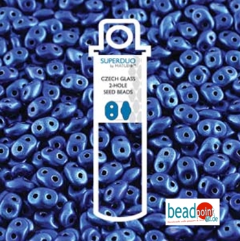 SUPERDUO 2.5X5MM METALUST CROWN BLUE-APRX 22.5GM/TB