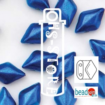 GEMDUO 8X5MM METALUST CROWN BLUE 8+ GM/TB