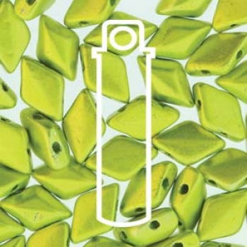 GEMDUO 8X5MM METALUST ELECTRIC GREEN 8+ GM/TB