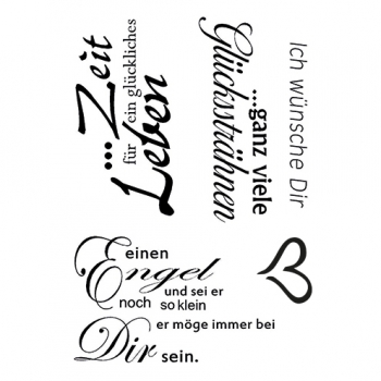 Stempel Clear Ich wünsche Dir transparent A7 / 74 x 105 mm 5