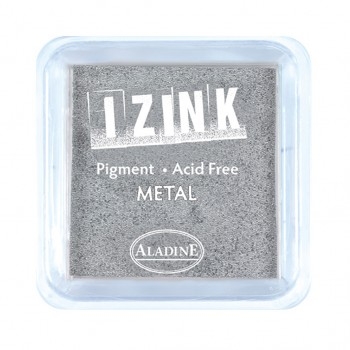 IZINK Pigment Stempelkissen Metal silver 5,1 x 5,1 x 2,2 cm