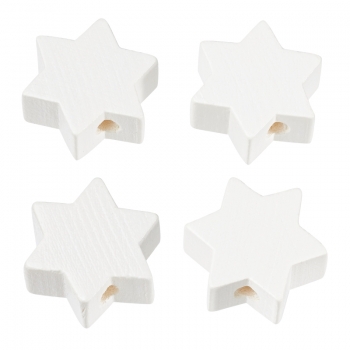Schnulli-Stern 19,5 x 19,5 x 8 mm, DL 3 mm, weiss, 1 Stk