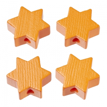Schnulli-Stern 19,5 x 19,5 x 8 mm, DL 3 mm, aprikot,