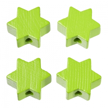Schnulli-Stern 19,5 x 19,5 x 8 mm, DL 3 mm, apfelgrün,