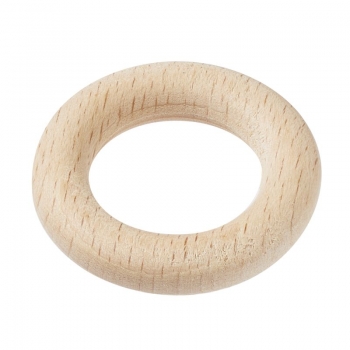Schnulli-Holzring 35 x 7 mm, Buche natur, Btl. à 5 St.