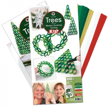 Trees modern christmas quilling kit