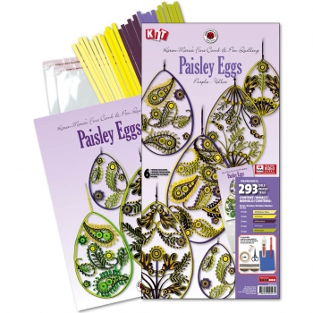 Paisley Eggs Kit purple/yellow