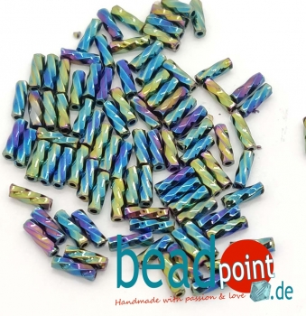 Matsuno Spiral Bead 6mm Jet AB #748R 10gr.