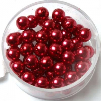 Wachs-Glasperle 6 mm rot 55 St.