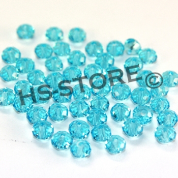 Glasschliffperle 4mm aquamarine 50 Stk.