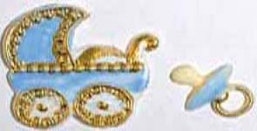 Wachsmotiv: Taufe, h.blau, Motivgröße 2 u. 4 cm, SB-Btl. 2 T