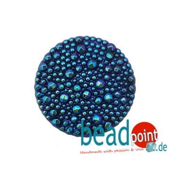 Bubble Cabochon Schwarz AB 22mm