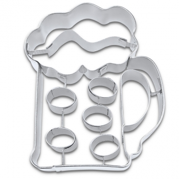 Maßkrug 7 cm Edelstahl Beer in Mug 7 cm st.steel