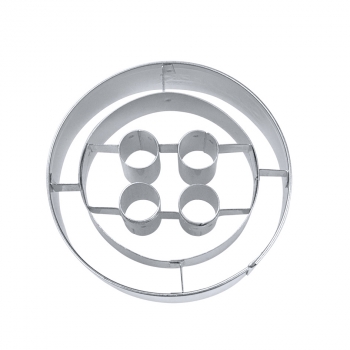 Knopf 6 cm Edelstahl Button 6 cm st.steel
