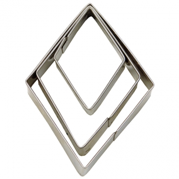 Rhombus-Satz 3-tlg. Edelstahl Rhomb cutter set of 3,st.steel