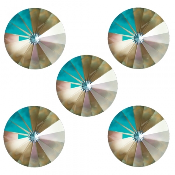 Swarovski Rivoli Crystal Army Green DeLite 14 mm 5 Stück