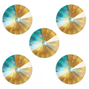Swarovski Rivoli Crystal Ochre DeLite 14 mm 5 Stück