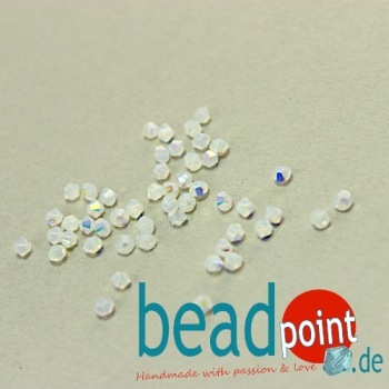 Swarovski White Opal AB 3 mm 50 Stück