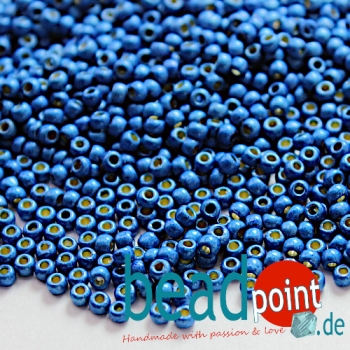 TOHO Roc 11/0 PermaFinish Galv Fro Aegean Blue #PF585F 12g