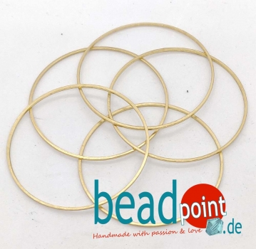 Brass Ring 40mm Frame 5 Stk