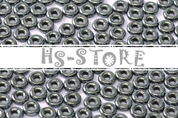 O-Beads 2x4mm Jet/schwarz hematite 5gr.