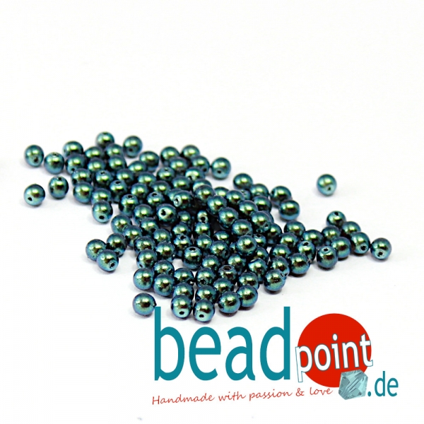 Pearl Shell 3 mm Dark Teal  150 St