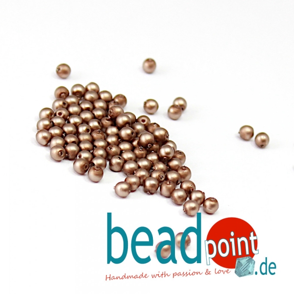 Matted 3 mm Taupe Satin  150 St