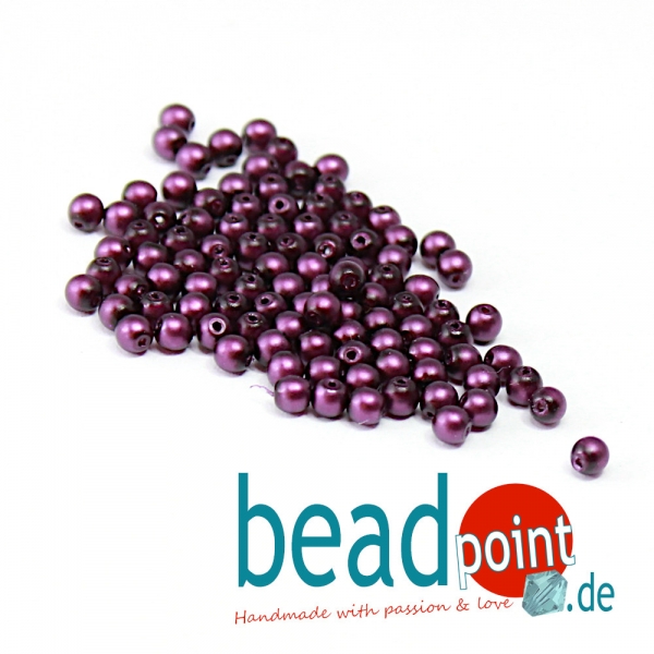 Matted 3 mm Grape Satin  150 St
