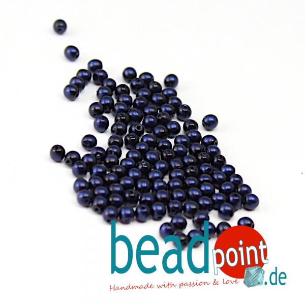 Matted 3 mm Midnight Blue Satin  150 St