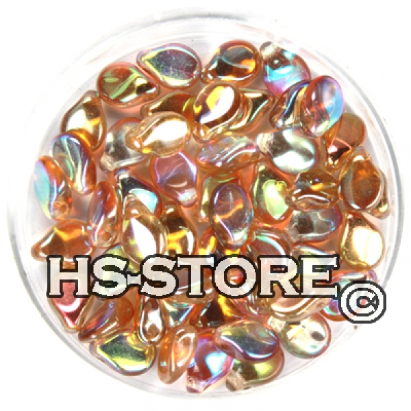 PIP Bead 5x7mm Crystal Brown Rainbow 50 Stk