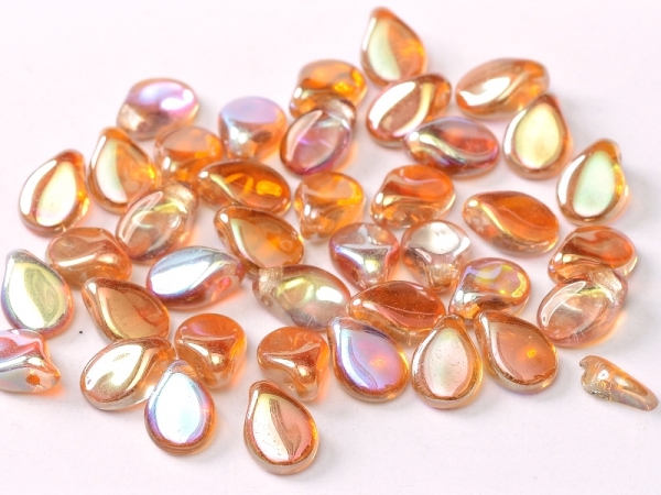 PIP Bead 5x7mm Crystal Orange Rainbow 50 Stk