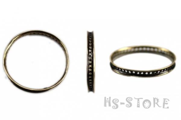 Eternity Frame Antique Brass Rund groß 30mm /Wheel Large