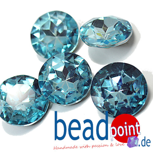 Delara Diamomd 717 18mm Crystal SP Aquamarine F 5 Stück