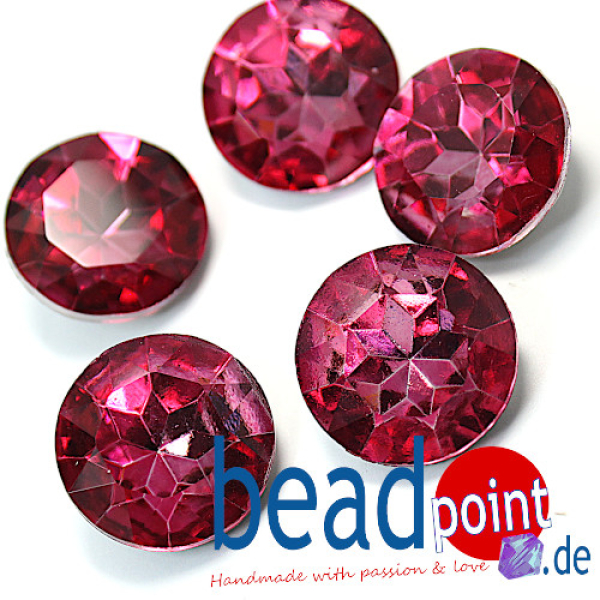 Delara Diamomd 717 18mm Crystal SP Fuchsia F 5 Stück