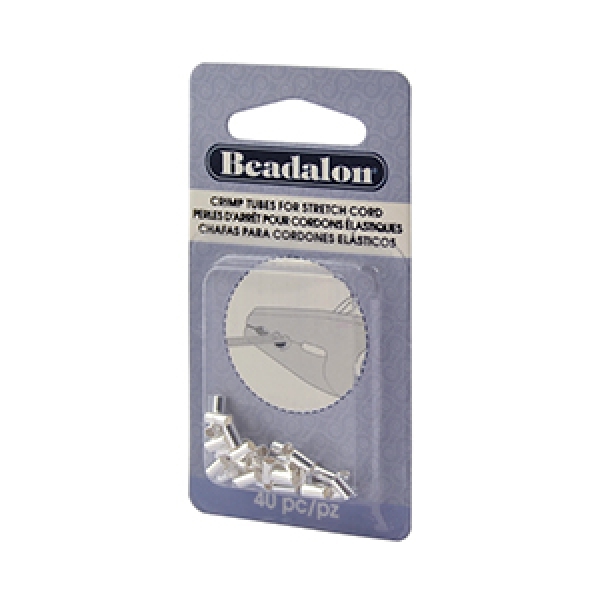 Crimp Tubes for Stretch Cord, fits stretch versilbert