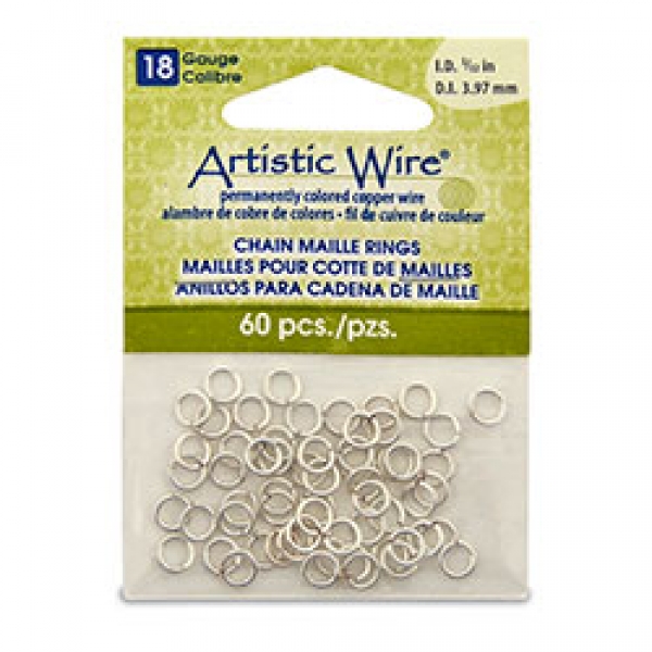 18G JMP RNG ID 5/32" Tarnish resistant SP 60PC