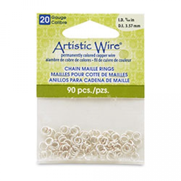 20G JMP RNG ID 9/64" tarnish resistant silver 90PC