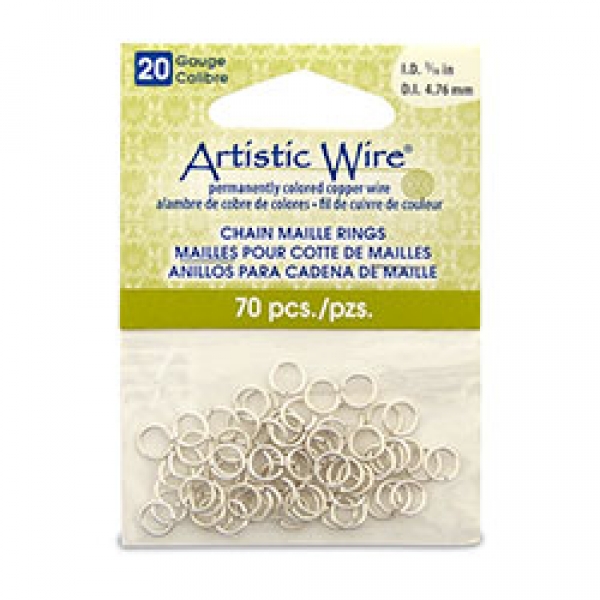 20G JMP RNG ID 3/16" (4,76mm) Tarnish resistant SP 70PC