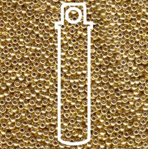 11/0 SEED BEAD-APRX 24GMS GALVANIZED YELLOW GOLD #1052